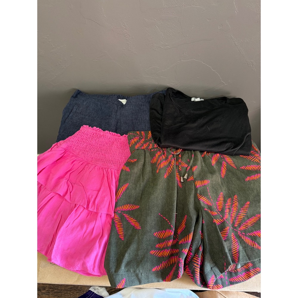 Womens Summer Clothing Bundle Garnet Hill Linen Shorts Pink Skort A New Day S
